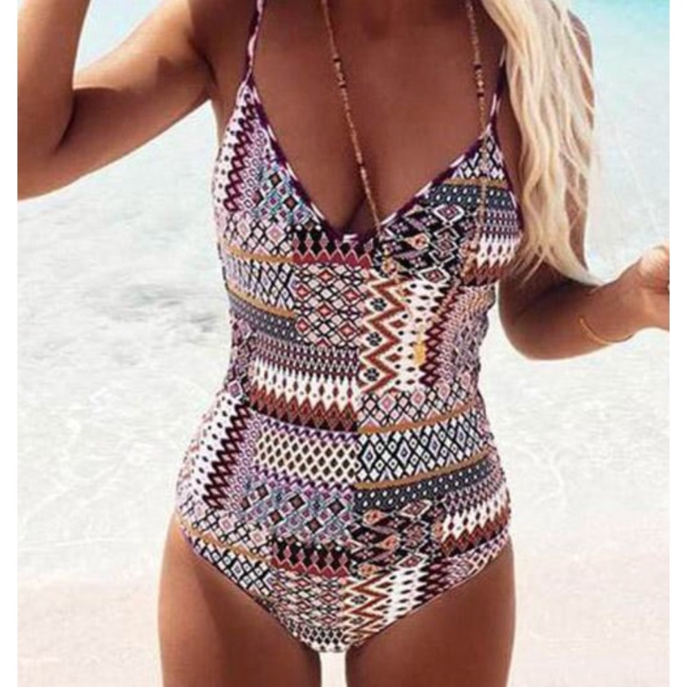 Chicnico Bohemian Style Sexy Multi Color One Piece
